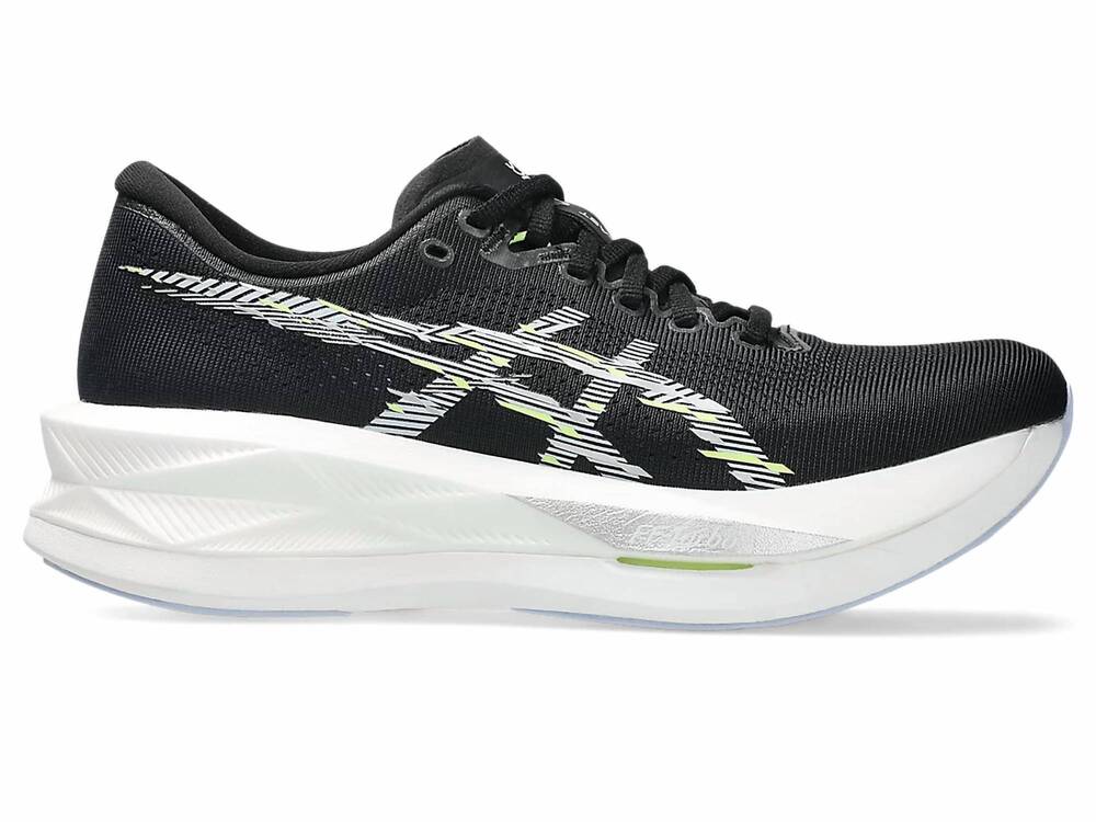NEW ASICS women's sonicblast running shoes in black blue fade